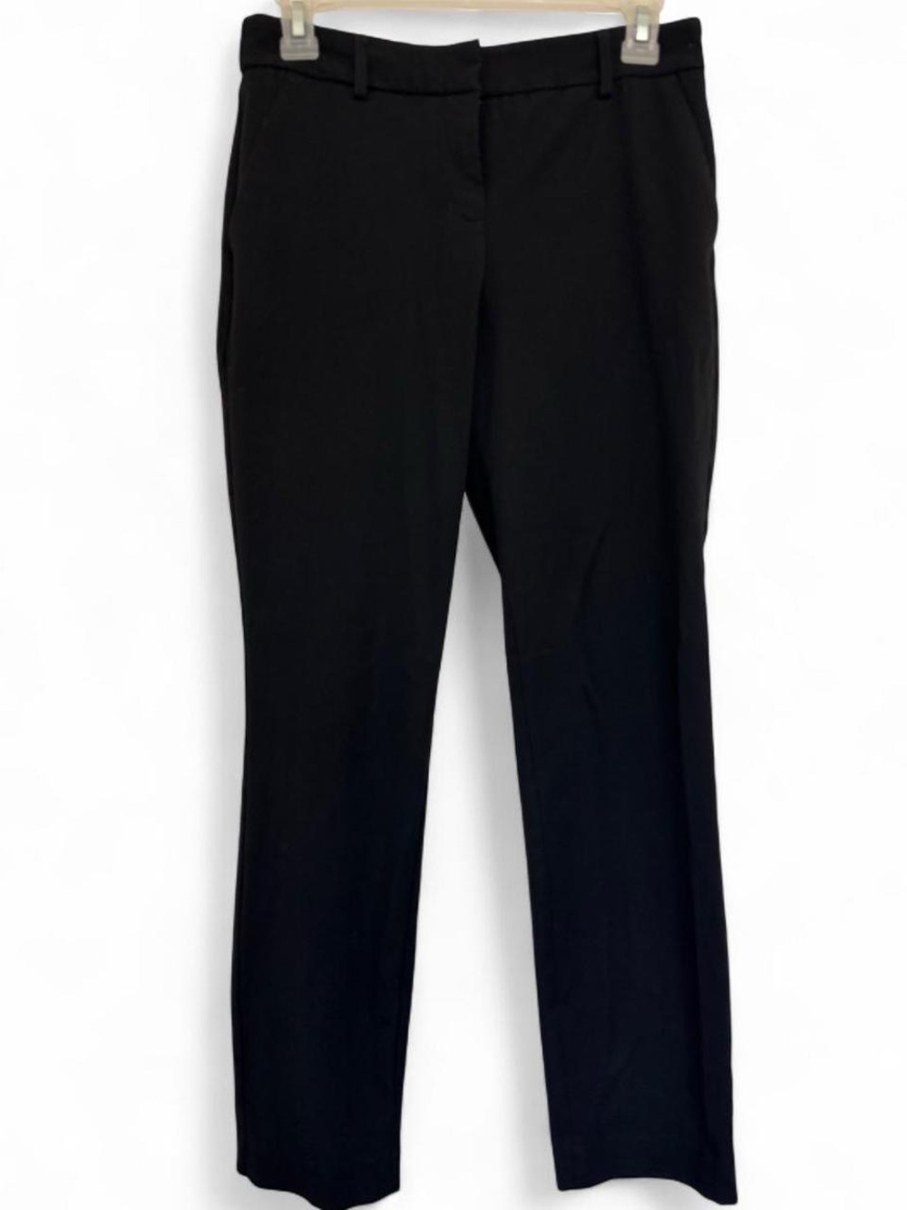 Express Black Pants Straight-Leg Columnist Ankle Mid-Rise Minimalist Formal 2